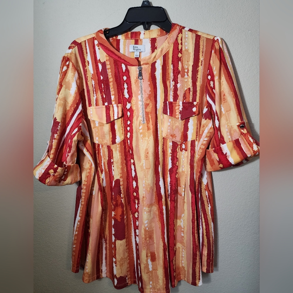 Kim Rogers Women's Multicolor Striped Blouse